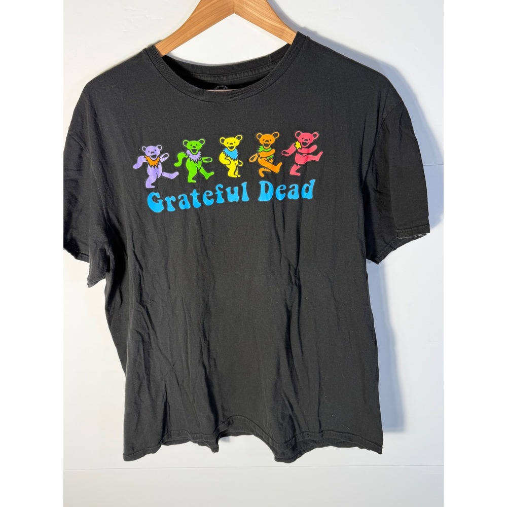 Grateful Dead Dancing Bears Graphic T-Shirt Black XL 2021 Rock Band Tee